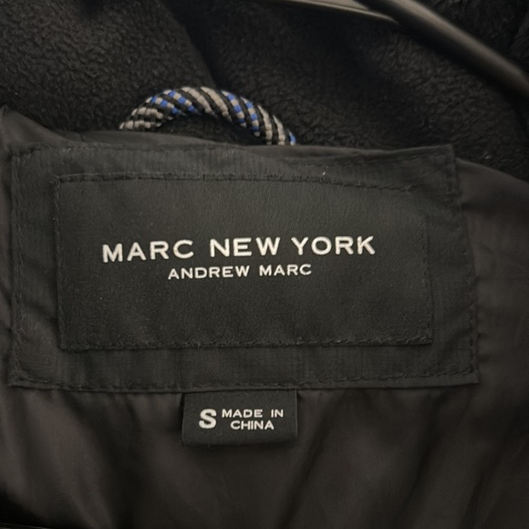 NWOT black Marc New York Andrew Marc warm down jacket with removable fur hood - Picture 3 of 16